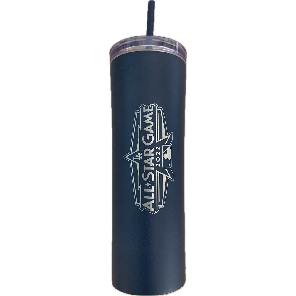 2022 MLB Allstar Game Dodger Stadium 18 Oz Insulated Tumbler With Straw New Navy